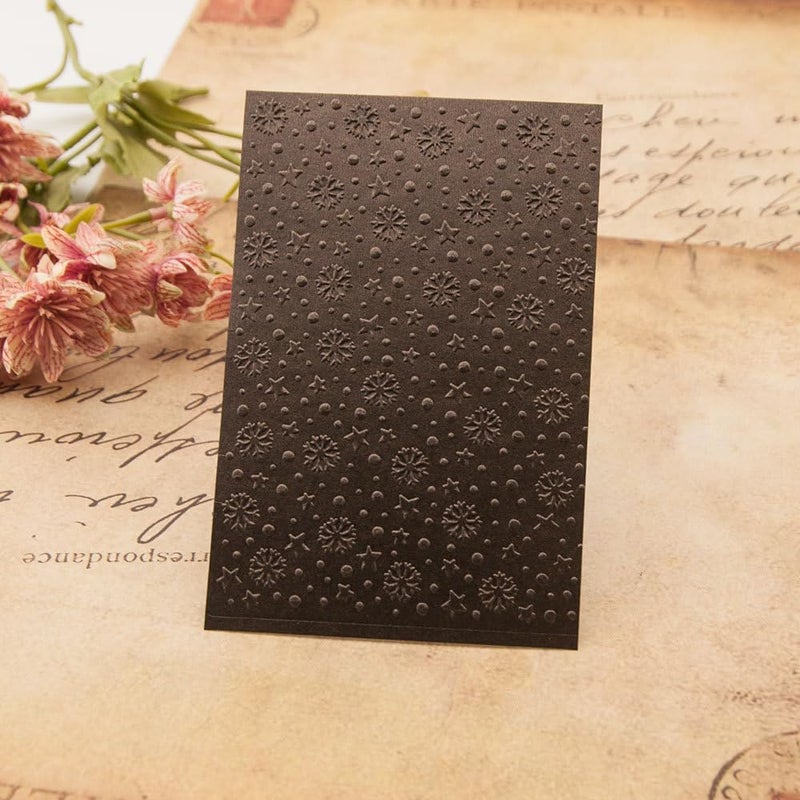 FUGUT 3-D Embossing Folder for Card Making - Plastic Textured Template for DIY Scrapbooking, Paper Crafting and Handmade Art Supplies (3D Snowflake and Star 5.8 x 4.1 in) - Image 5